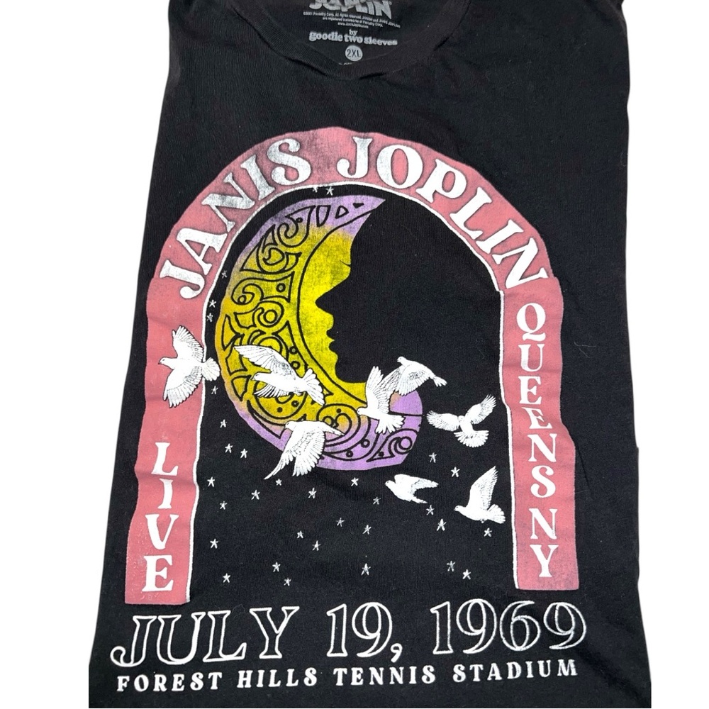 Janis Joplin Graphic Black T-Shirt